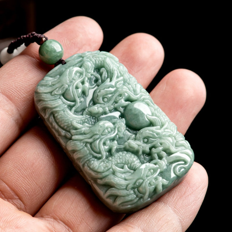 Imperial Power Nine-Dragon Guardian Jade Pendant for Authority, Protection & Lifelong Fortune