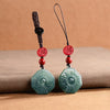 Quiet Guardian Jade Bagua Phone & Keychain Charm Description