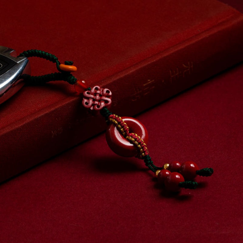 Steady Blessings-Cinnabar Peace Buckle Phone & Car Key Charm