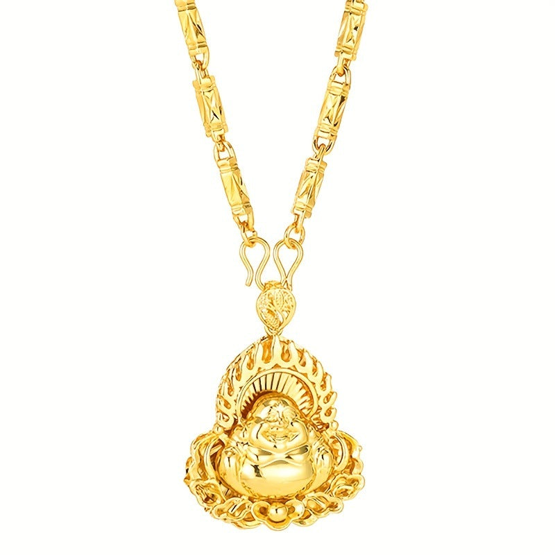 Guanyin 18K Gold Plated Pendant Necklace-Protection