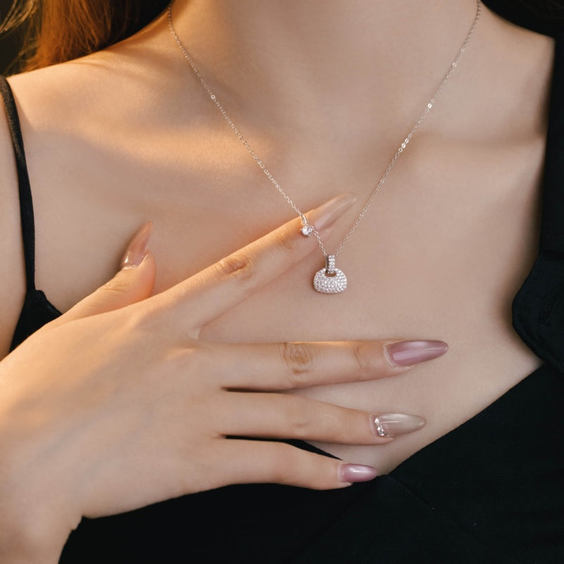 Sterling Silver Purse Necklace-A Little Everyday Sparkle