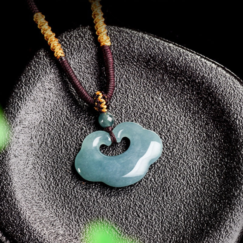 Fortune Harmony Ruyi Jade Pendant Necklace