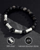 999 Sterling Silver Bamboo Bracelet – Black Obsidian Men’s Bracelet for Success & Steady Growth