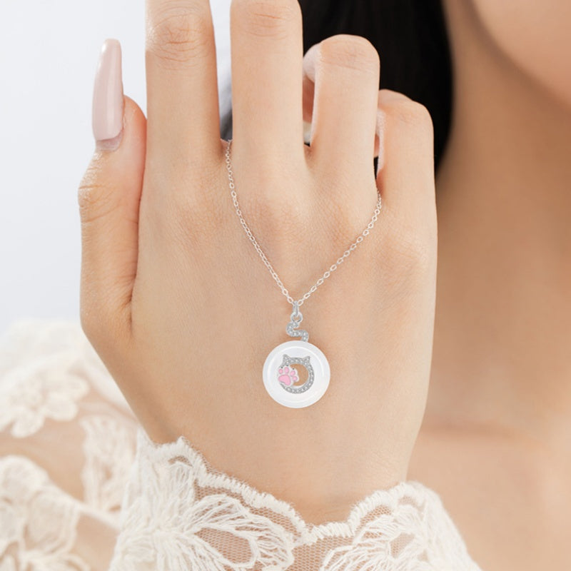 Cat Paw Chalcedony Necklace-A Little Guardian