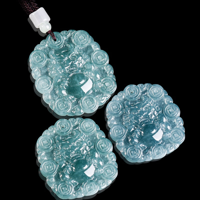 Money Ingot Pixiu Jade Pendant-Wealth, Prosperity & Protection