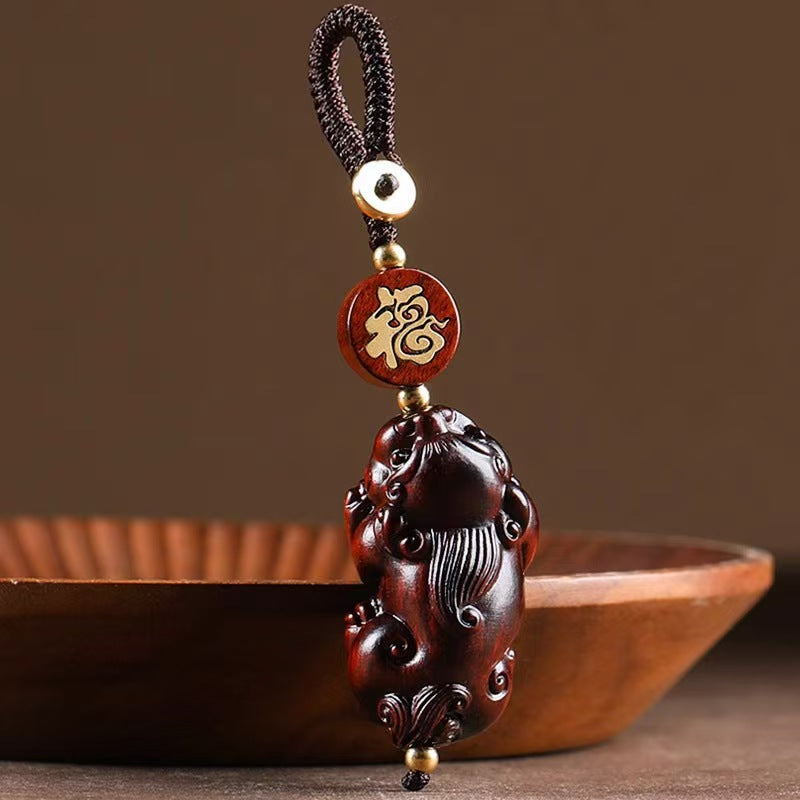 Sandalwood Pixiu Auto Keychain-Protection&Wealth