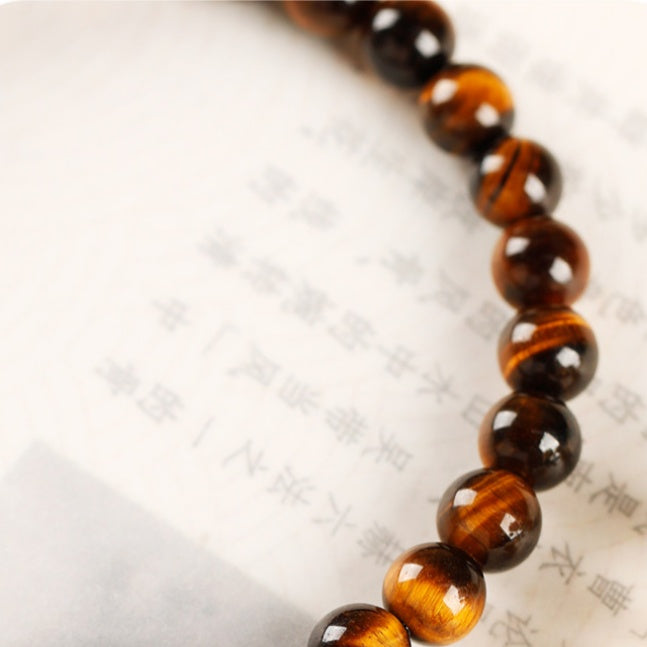 Tiger Eye & Jade Gourd Protection Bracelet – Calm Energy & Good Fortune Charm