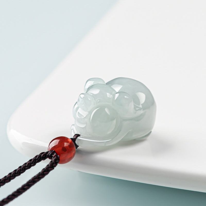 Fortune Blessing Zodiac Pig Jade Pendant– Symbol of Abundance & Joy