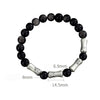 999 Sterling Silver Bamboo Bracelet – Black Obsidian Men’s Bracelet for Success & Steady Growth
