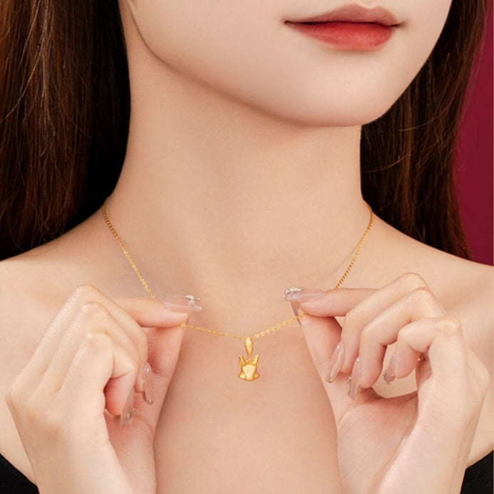 Love and Good Fortune-Golden Fox Necklace