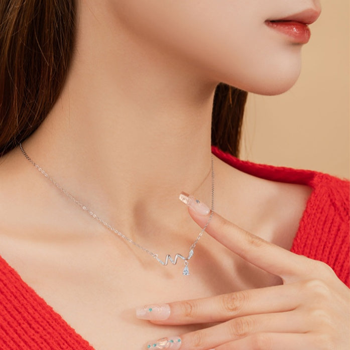 Dancing Snake Silver Necklace-Blessings & Prosperity
