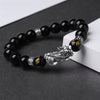 Mystic Guardian Pixiu Obsidian Bracelet in 999 Fine Silver