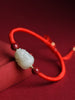 Hetian Jade Pixiu Hand-Woven String Couple Bracelet-Protection and Wealth