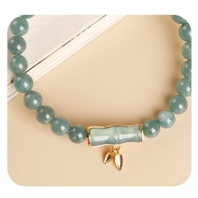Rising with Purpose-Jadeite Bamboo Bracelet