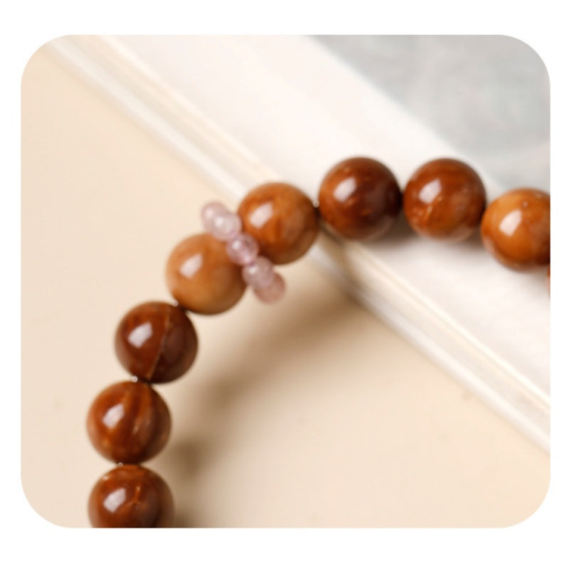 Hand-Carved Hetian Jade Pixiu Babassu Bead Bracelet-Quiet Prosperity