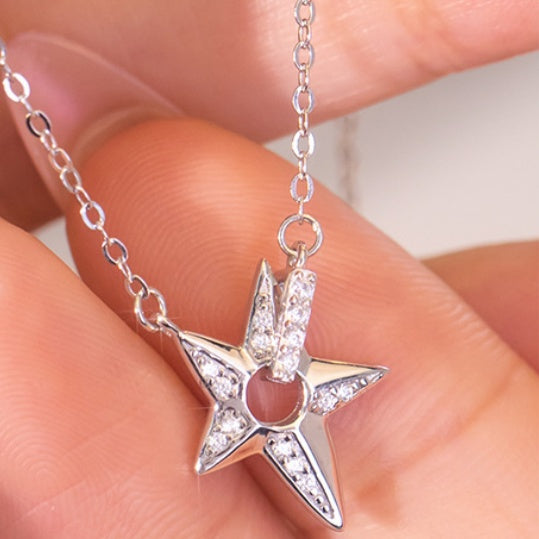 Star Sterling Silver Couple Necklaces-You Still Shine