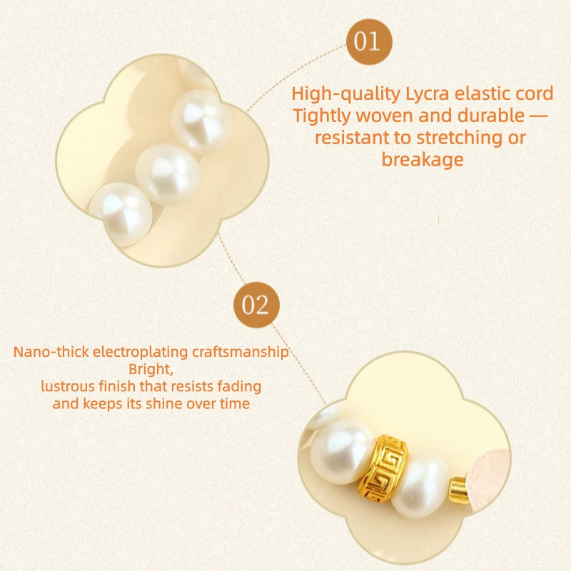 Rose Quartz Pixiu Bracelet with Pearls – 925 Silver Fortune & Peace Charm