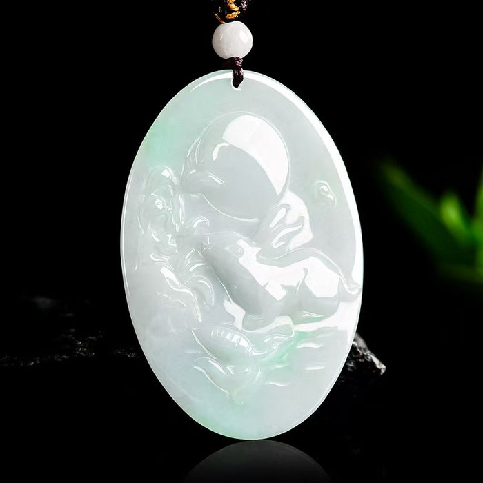 Rabbit Gazing at the Moon Jadeite Pendant – Hope, Serenity & New Beginnings