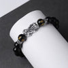 Mystic Guardian Pixiu Obsidian Bracelet in 999 Fine Silver