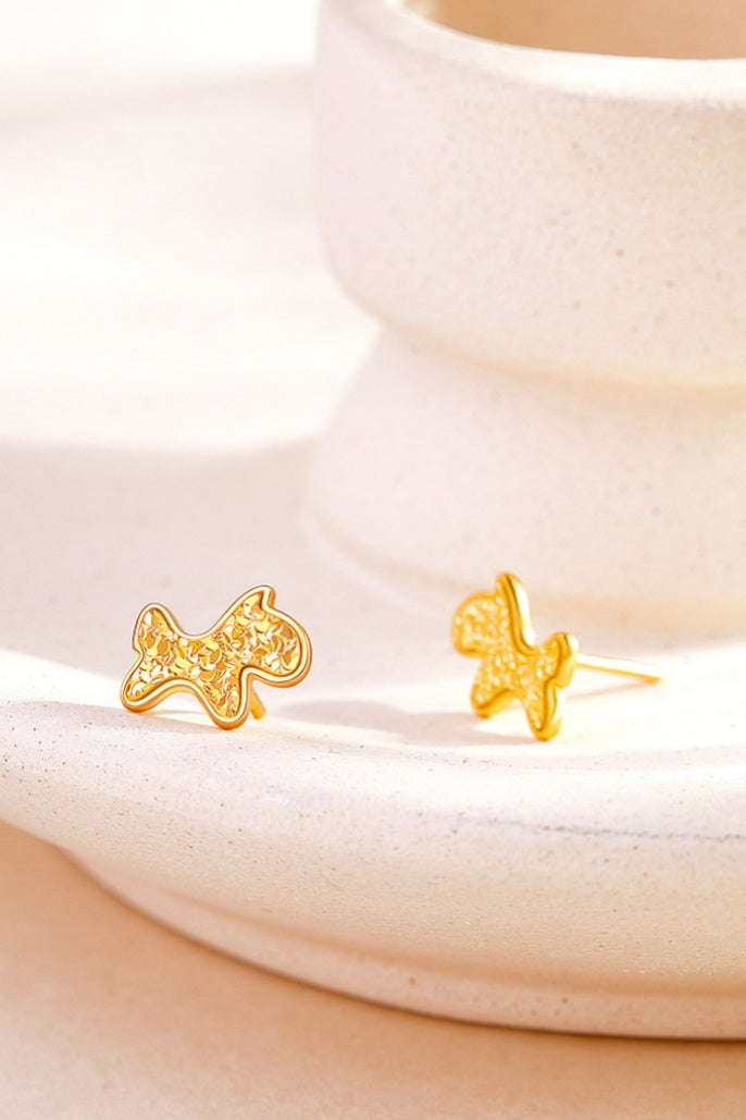18K Gold-Plated 925 Silver Zodiac Stud Earrings-Your Sign, Your Story