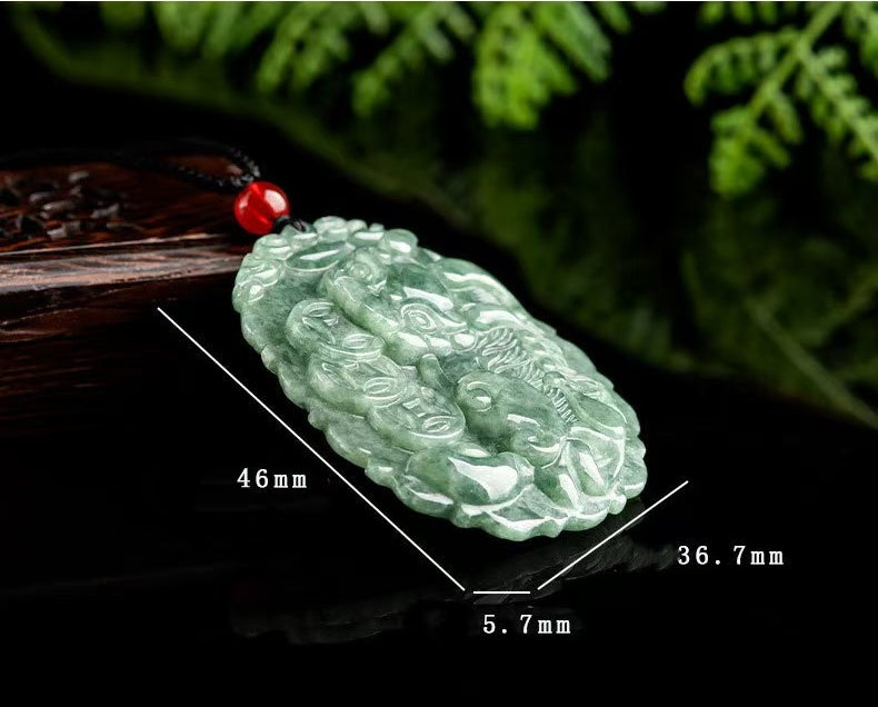 Jade Pixiu Pendant with Coin Design – Elegant Talisman for Wealth & Protection