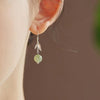 Bamboo Leaf Green Jade Drop Earrings – Gentle Harmony in 925 Sterling Silver