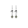 Bamboo Leaf Green Jade Drop Earrings – Gentle Harmony in 925 Sterling Silver