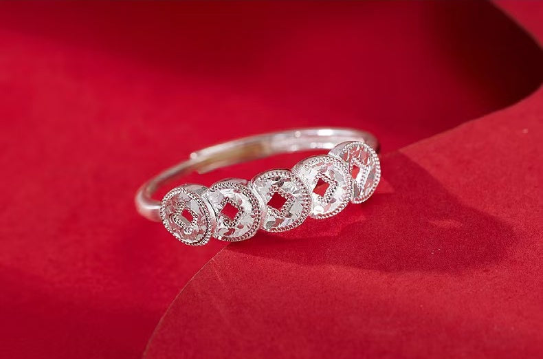 Five Emperor Coin Golden Ring–Prosperity & Protection