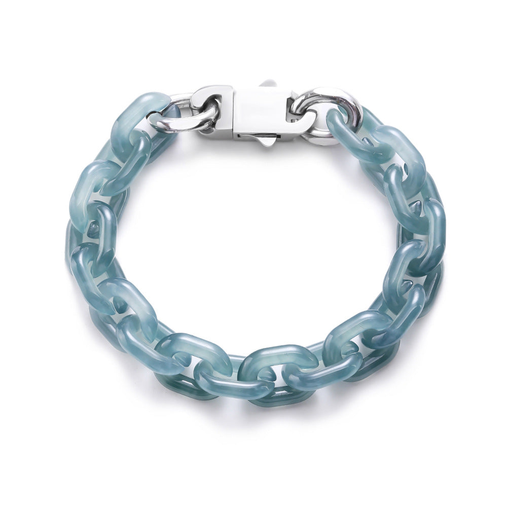 O-Link Natural Jade Cuban Bracelet-Balance, Connection