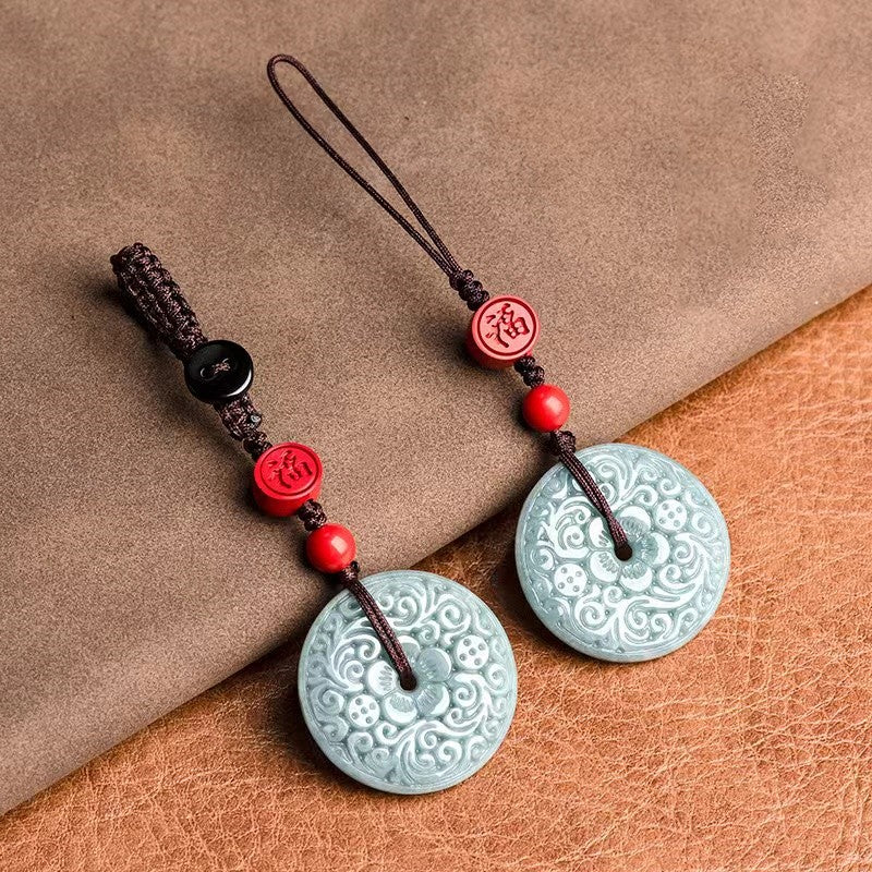 Peace Buckel Auto Keychain-Natural Jade – FengshuiGallary