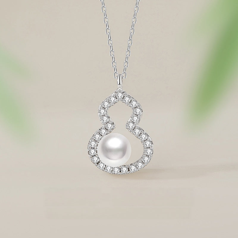 Gourd & Freshwater Pearl Necklace-Blessings Close to Heart