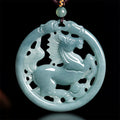 Prosperity Arrival Horse Ice Jade Pendant Necklace
