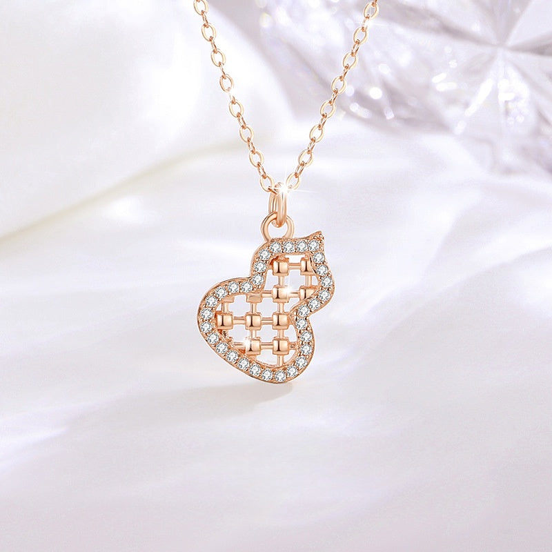 Gourd Cubic Zirconia Necklace-Fortune & Prosperity