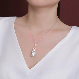 Silver Pixiu Wealth Coin Necklace-Attract Luck