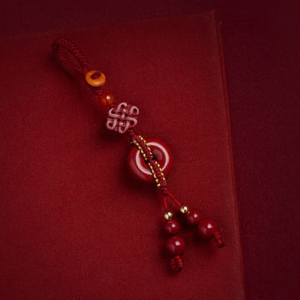 Steady Blessings-Cinnabar Peace Buckle Phone & Car Key Charm