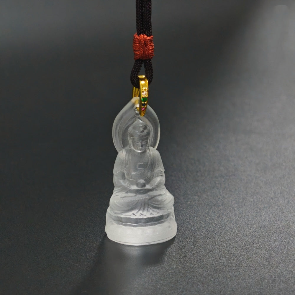 Amitabha Buddha Liuli Pendant – Peace, Blessings & Inner Serenity
