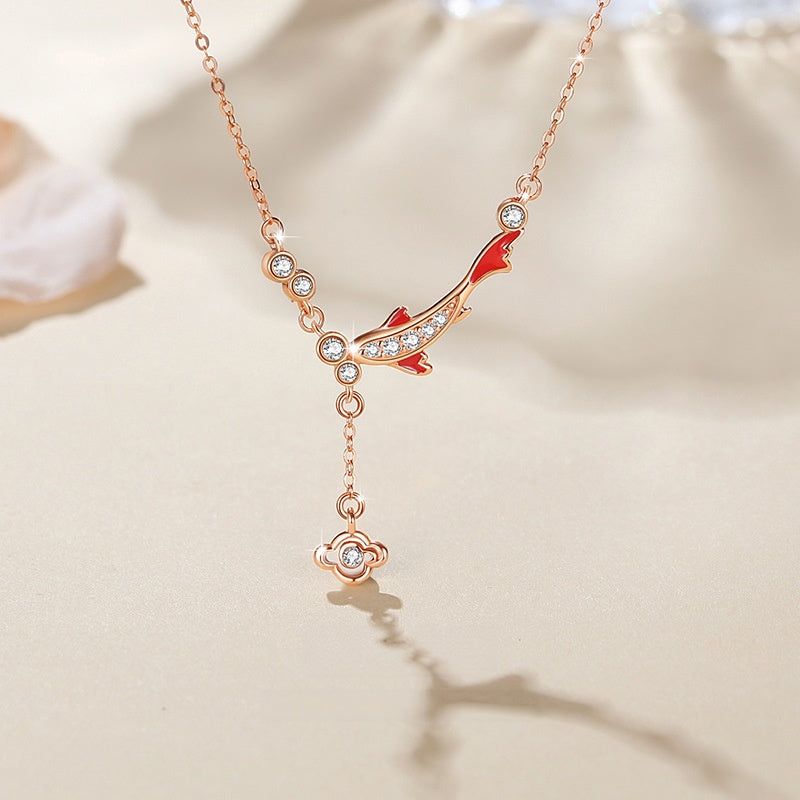 Koi Fish Tassel Necklace-Good Fortune Ahead
