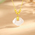 White Jade Ruyi Pendant Necklace