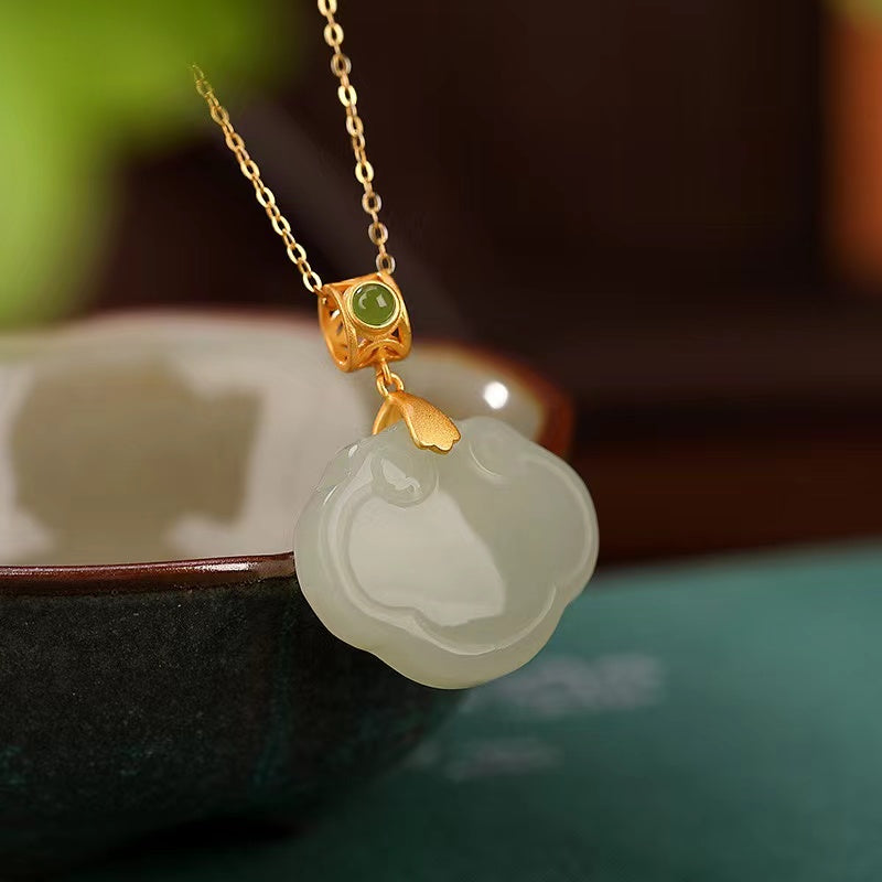 Ruyi Green Jade Necklace-Wish Fulfillment