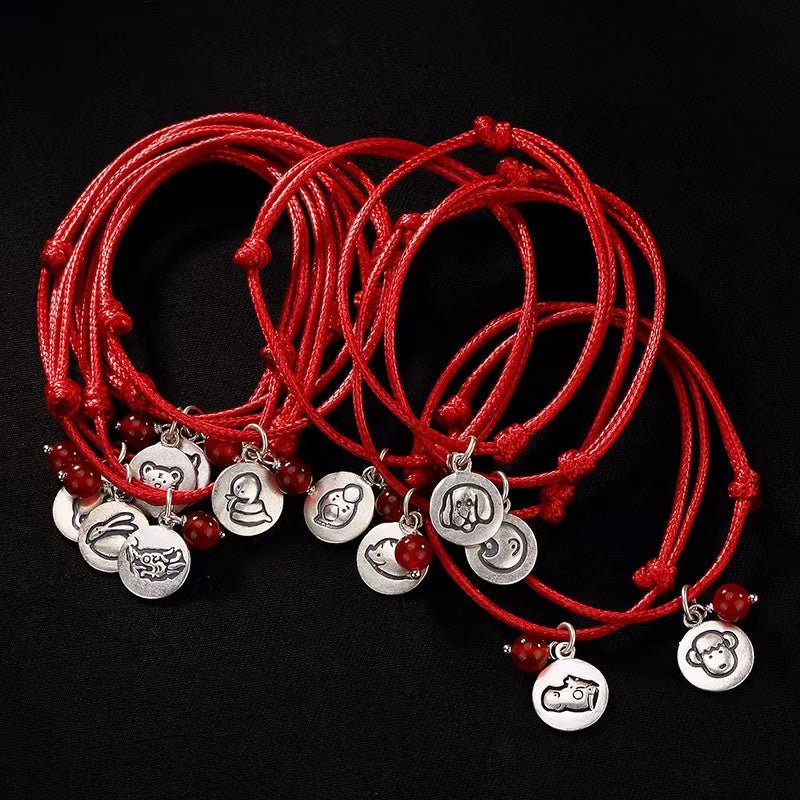 12 Chinese Zodiac Red String Bracelet-Good Luck Protection