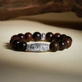 Nine-Eyed Dzi Rosewood Bracelet-Grounded Wisdom