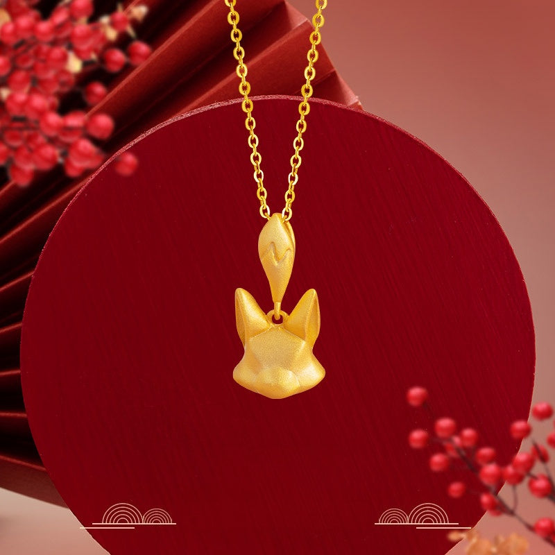 Love and Good Fortune-Golden Fox Necklace