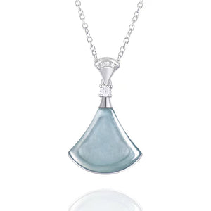 Blue Ice Jade Cv Crystal Necklace-Protection & Inner Peace