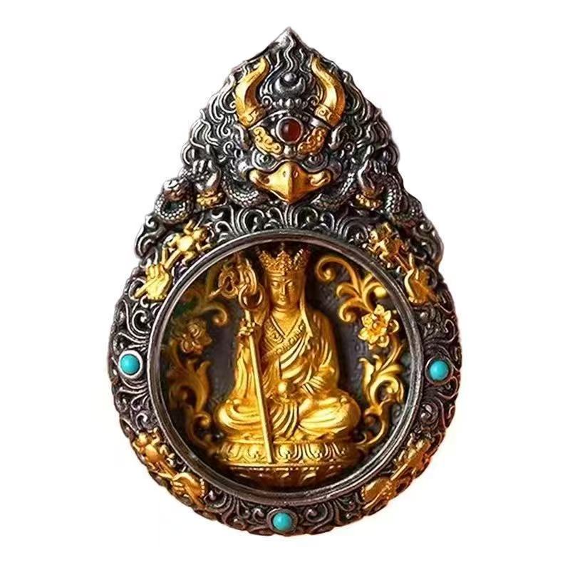 Tibetan Garuda Gau Pendant with Kṣitigarbha Bodhisattva