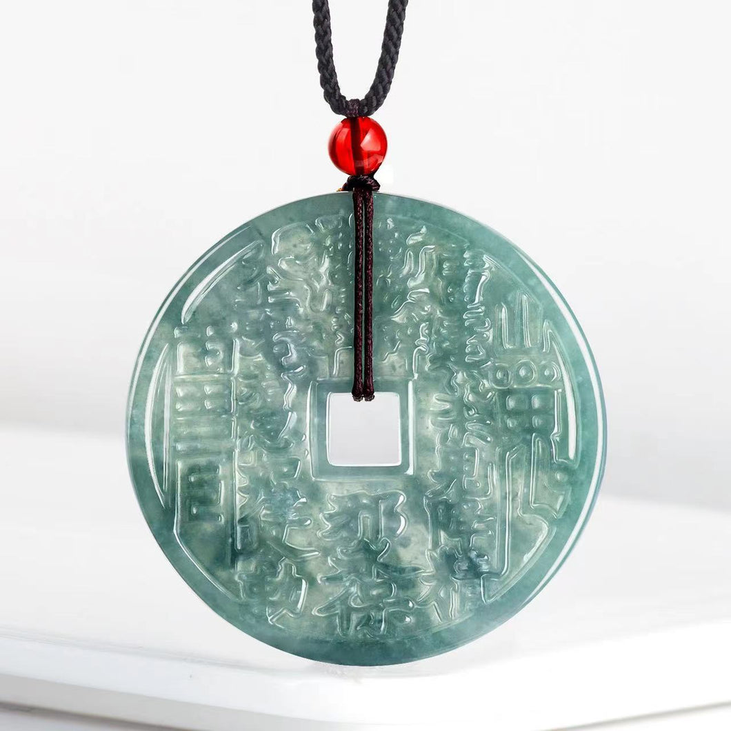 Feng Shui Bagua Jade Pendant-Energy Flow