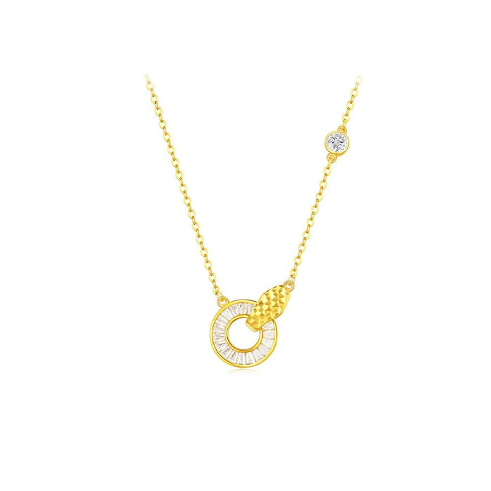 Dual-ringed Snake Necklace-Passion & Determination