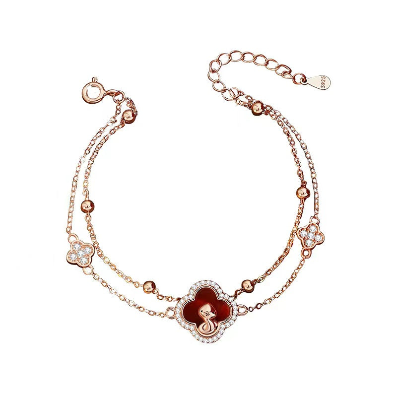 2025 Year Of Snake Red Agate Bracelet-Passion & Determination