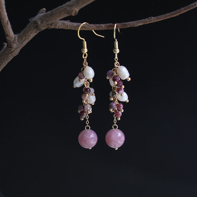 Natural Amthyst Earrings