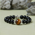 Snake Obsidian and Tiger's Eye Bracelet-Graceful Momentum