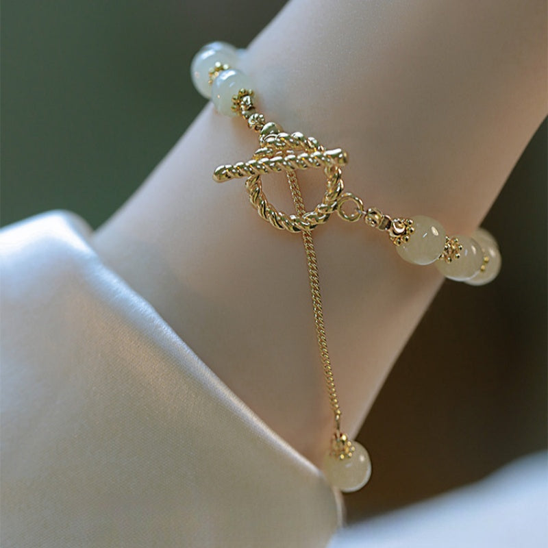 Hetian Jade Bracelet-Double Happiness